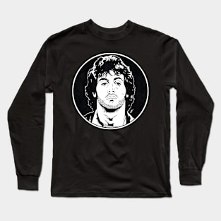 RAMBO - First Blood (Circle Black and White) Long Sleeve T-Shirt